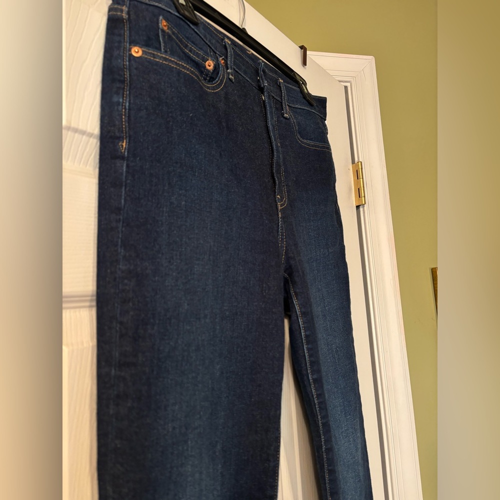 Gap 70s Dark Denim Flare High Rise Jeans Size 29/8 - Picture 3 of 11